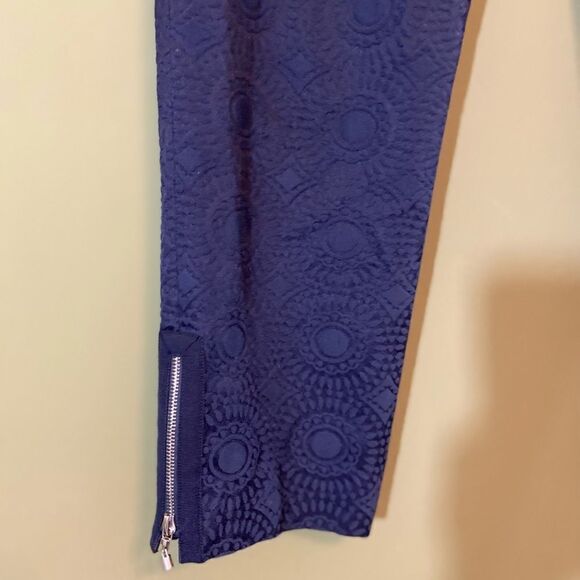 SoCa St. John jacquard dark navy pants 8 - Picture 3 of 10